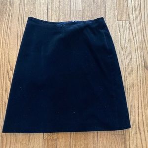 Jcrew black velvet skirt